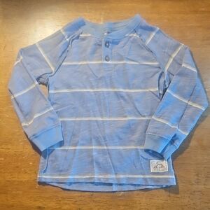Carter's Blue and White Striped Long Sleeve Tee